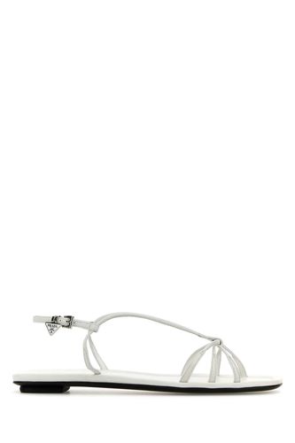 Prada White Leather Sandals - Prada - Modalova