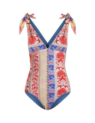 One Piece Swimsuit With Summer Print - Etro - Modalova