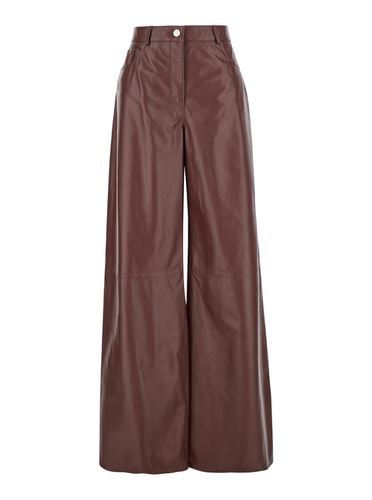 Catania Wide Pants In Smooth Leather Woman - ARMA - Modalova