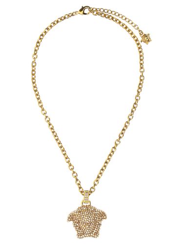 Embellished Medusa Pendant Neccklace - Versace - Modalova