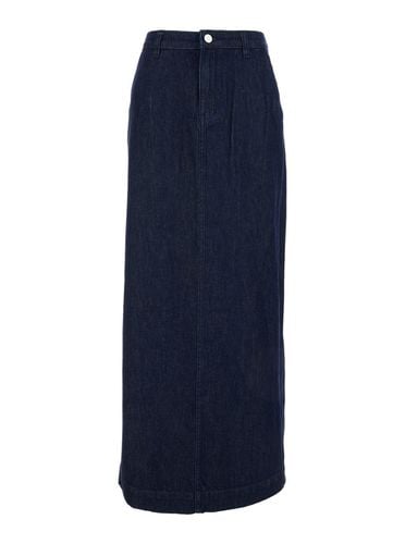 Maxi Skirt With Belt Loops In Cotton Denim Woman - Theory - Modalova