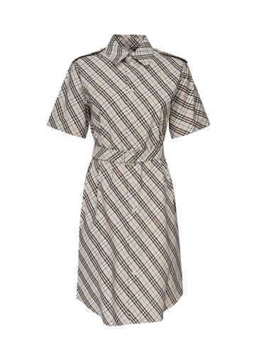 Embroidered Poplin Shirt Dress - Burberry - Modalova