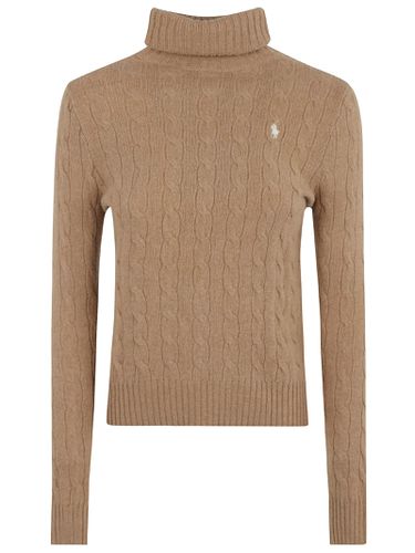 Logo Embroidered Roll-neck Cable Knit Sweater - Ralph Lauren - Modalova