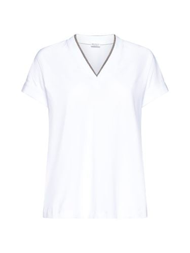 Brunello Cucinelli V-neck T-shirt - Brunello Cucinelli - Modalova