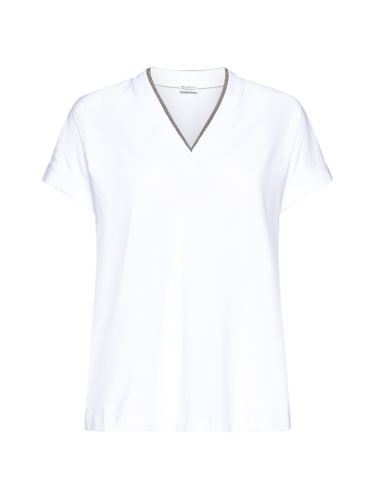 Brunello Cucinelli V-neck T-shirt - Brunello Cucinelli - Modalova