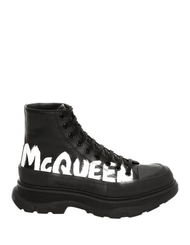 And White Tread Slick Ankle Boots - Alexander McQueen - Modalova