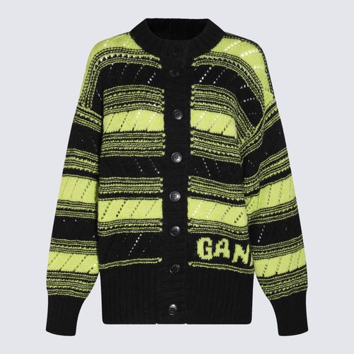 And Lime Green Wool Cardigan - Ganni - Modalova