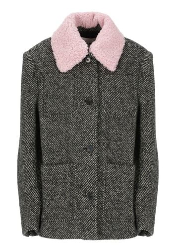 MSGM Long-sleeved Button-up Coat - MSGM - Modalova