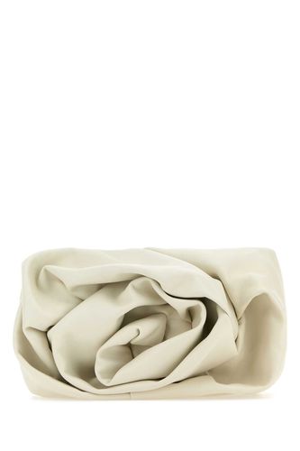 Ivory Nappa Leather Rose Clutch - Burberry - Modalova