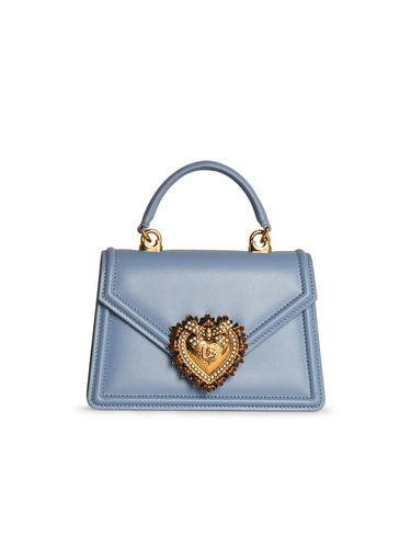 Light Blue Leather devotion Small Bag - Dolce & Gabbana - Modalova