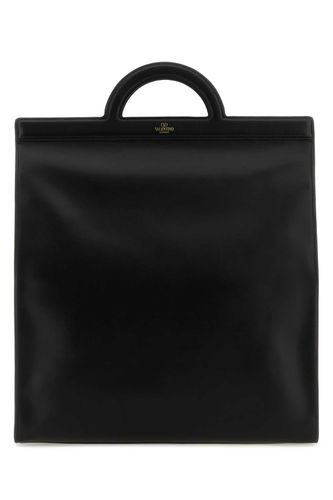 Black Leather Shopping Bag - Valentino Garavani - Modalova