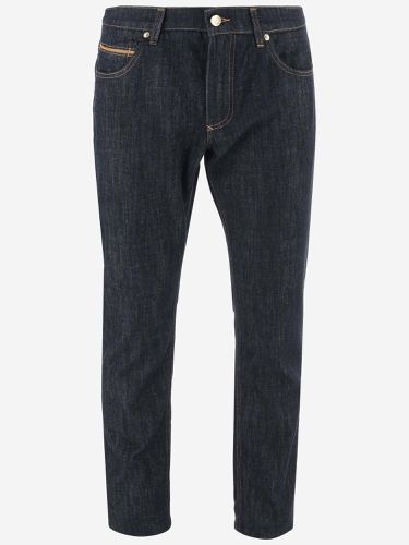 Jeans With Dg Plaque - Dolce & Gabbana - Modalova