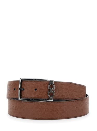 Reversible Belt With Gancini Buckle In Leather Man - Ferragamo - Modalova