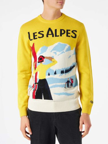 Man Sweater With Les Alpes Postcard - MC2 Saint Barth - Modalova