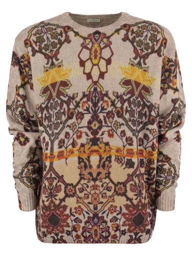 Etro Virgin Wool Sweater With Print - Etro - Modalova