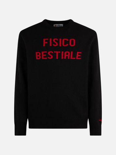 Man Crewneck Sweater With Fisico Bestiale Jacquard Print Niki Dj Special Edition - MC2 Saint Barth - Modalova