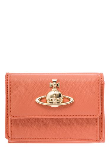Trifold Wallet With Orb Detail In Faux Leather Woman - Vivienne Westwood - Modalova