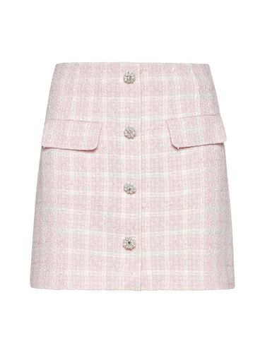 Boucle Buttoned Mini Skirt - self-portrait - Modalova