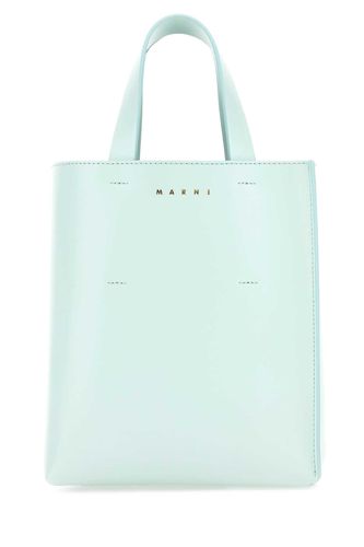 Light Blue Leather Mini Museo Handbag - Marni - Modalova