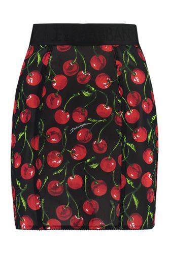 Mini-skirt With All-over Cherry Print - Dolce & Gabbana - Modalova