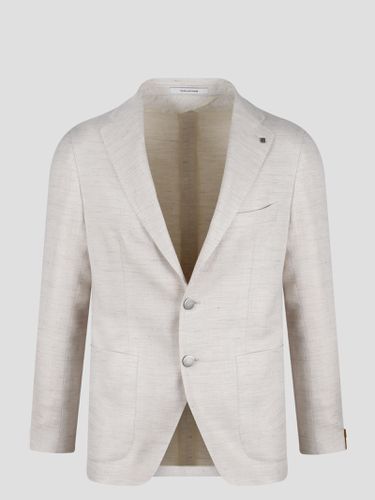 Linen Cotton Blend Single Breasted Blazer - Tagliatore - Modalova