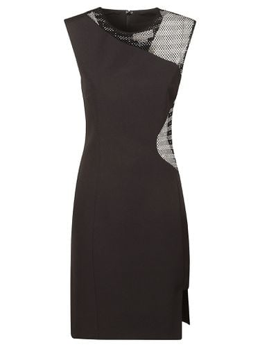 Rear Zip Lace Paneled Sleeveless Dress - Genny - Modalova