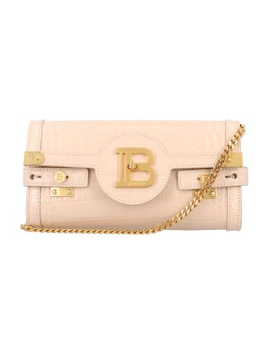 B-buzz 23 Croc-embossed Leather Clutch - Balmain - Modalova