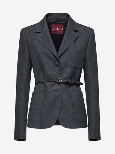 Gucci Belted Wool Blazer - Gucci - Modalova