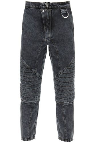 Jeans With Quilted And Padded Inserts - Balmain - Modalova