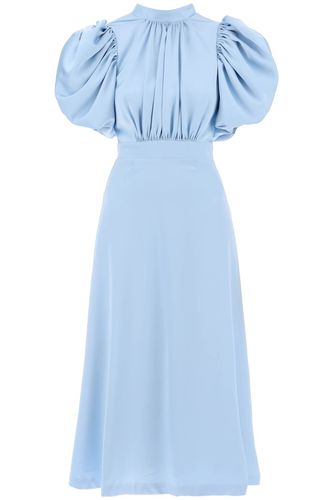 Midi Satin Dress With Balloon Sleeves - Rotate by Birger Christensen - Modalova