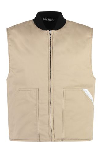 Palm Angels Full Zip Field Vest - Palm Angels - Modalova