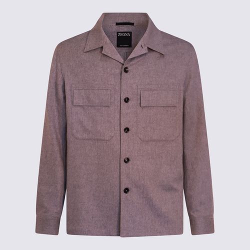 Zegna Grey Wool Casual Jacket - Zegna - Modalova