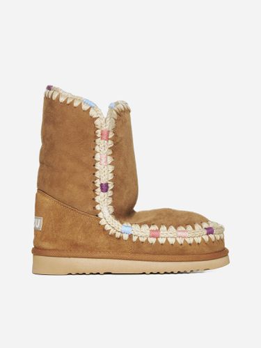 Eskimo Suede And Shearling Ankle Boots - Mou - Modalova