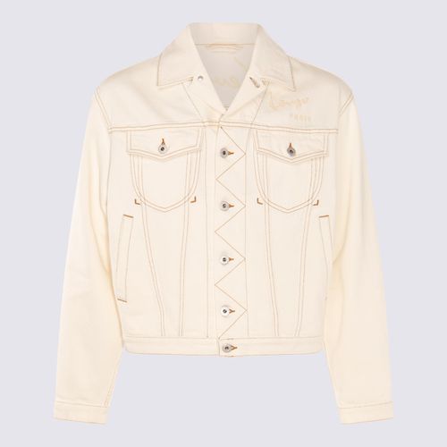 Kenzo White Cotton Denim Jacket - Kenzo - Modalova