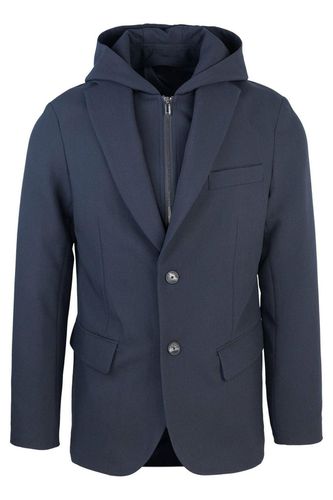 Detachable-panel Single Breasted Hooded Blazer - Emporio Armani - Modalova