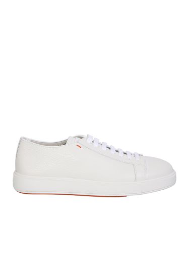 Santoni White Leather Sneakers - Santoni - Modalova