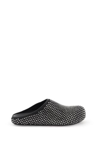 Marni Slipper-mule In Black Leather - Marni - Modalova