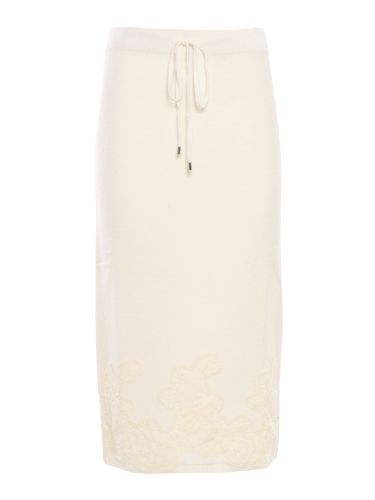 Knitted Skirt With Embroidery - Ermanno Ermanno Scervino - Modalova