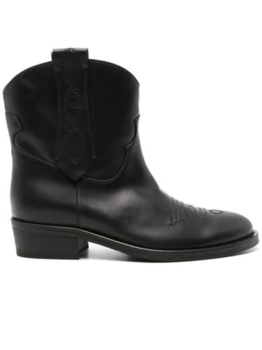 Calf Leather Ankle Boots - Via Roma 15 - Modalova