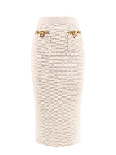 Lurex Knitted Midi Skirt - self-portrait - Modalova