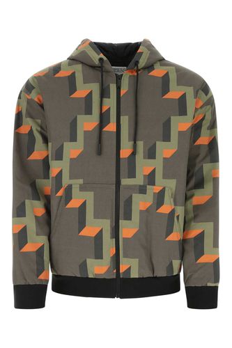 Printed Polyester Windbreaker - Marcelo Burlon - Modalova