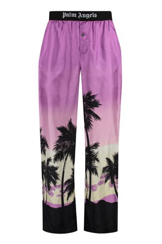 Palm Angels Printed Silk Pants - Palm Angels - Modalova