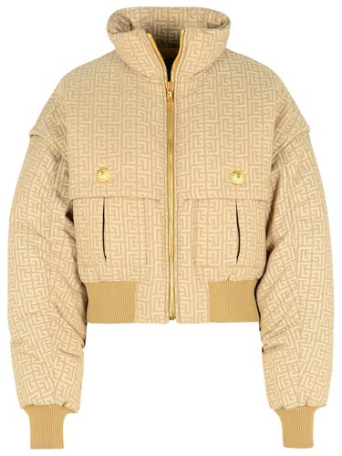 Jacquard Bomber Jacket - Balmain - Modalova