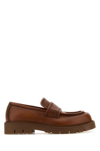 Caramel Leather Haddock Loafers - Bottega Veneta - Modalova