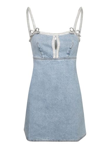 Mini Pearl Denim Dress - self-portrait - Modalova