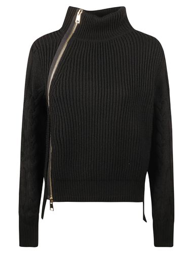 Side Zip Rollneck Knit Pullover - Lorena Antoniazzi - Modalova