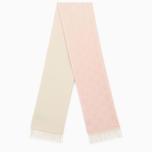 Pink Cashmere Scarf With Logo - Gucci - Modalova