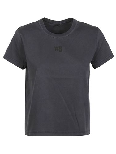Puff Logo Bound Neck Essential Shrunk T-shirt - T by Alexander Wang - Modalova