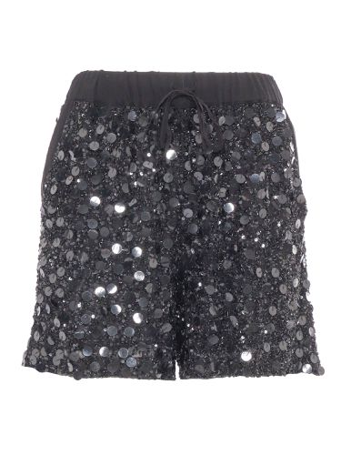 Parosh Black Shorts With Sequins - Parosh - Modalova