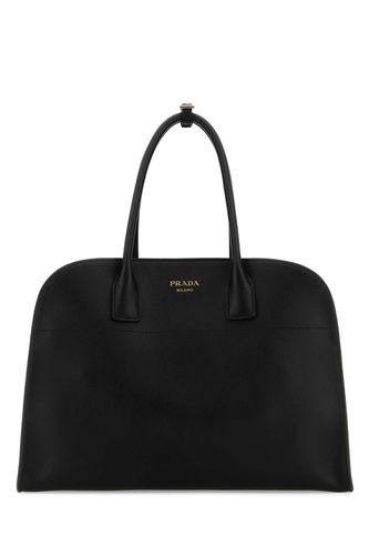 Prada Black Leather Shopping Bag - Prada - Modalova